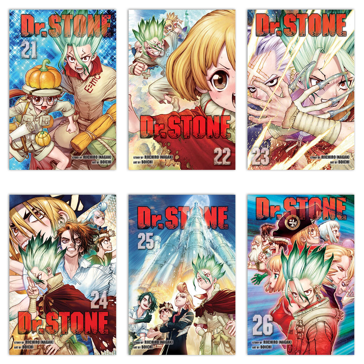 Dr. STONE Manga (21-26) Bundle – Anime Cafe