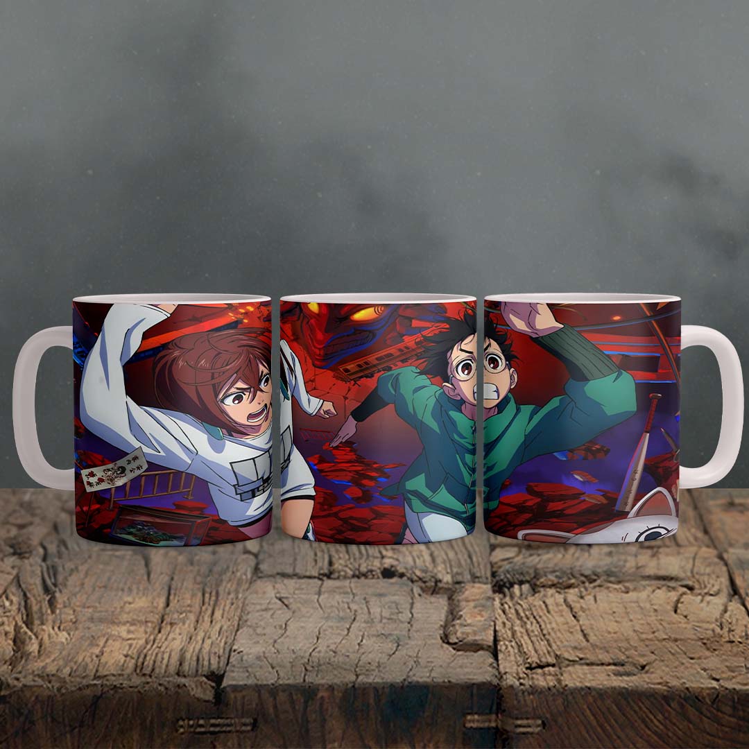 Dandadan - Momo Ayase and Ken Takakura Ceramic Mug, Anime Coffee Cup 11OZ