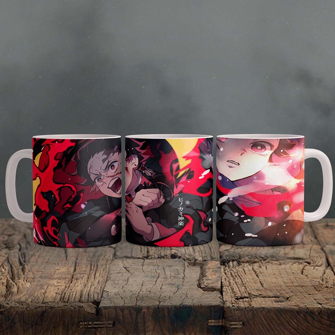 Demon Slayer - Tanjiro Kamado Ceramic Mug, Anime Coffee Cup 11 OZ