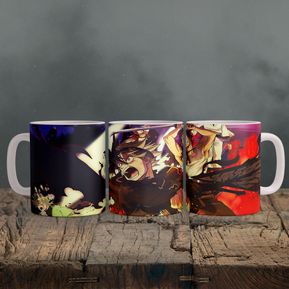 Black Clover Ceramic Mug, Anime Coffee Cup, 11 Oz