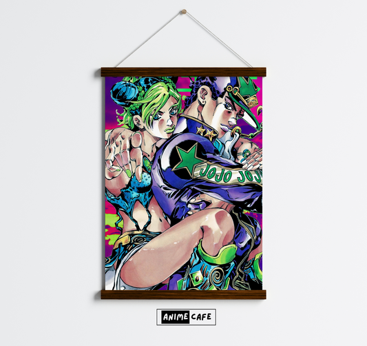 Jojo Bizzare - Jotaro Kujo x Jolyne Cujoh Wall Scroll