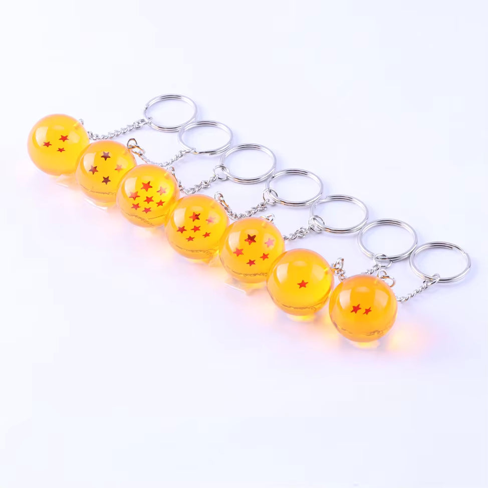 Dragon Ball Keychain 1-7 Dragon Ball Orange Small Pendant Creative Crystal Pendant