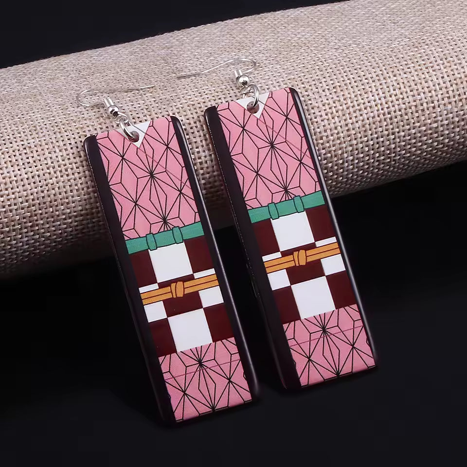 Demon Slayer Acrylic Earrings